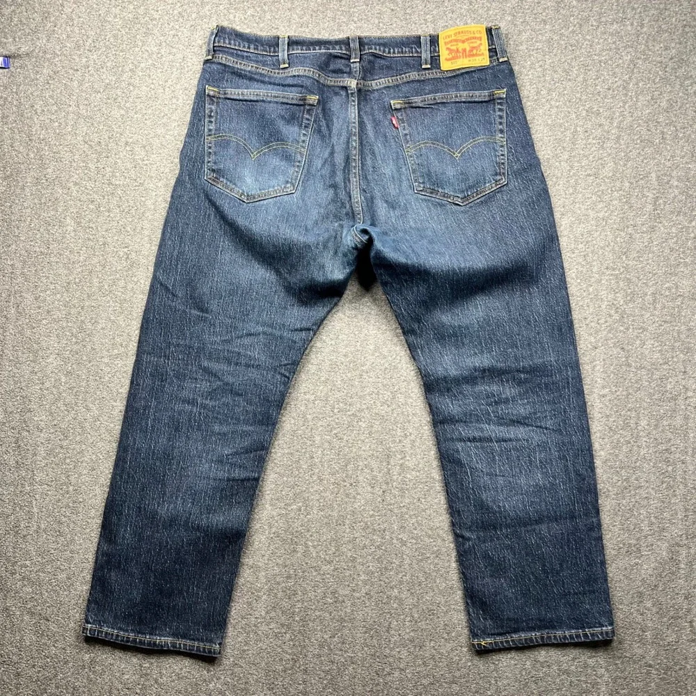 Levi's 505 Jeans Men 38x29 Blue Fits 38x28 Regular Straight Leg Dark Wash Denim